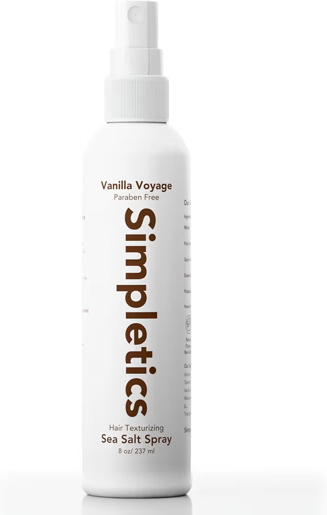 Simpletics Himalayan Sea Salt Hair Spray (Vanilla Scent) – Natural 5-Ingredient Formula for Bea... | Amazon (US)