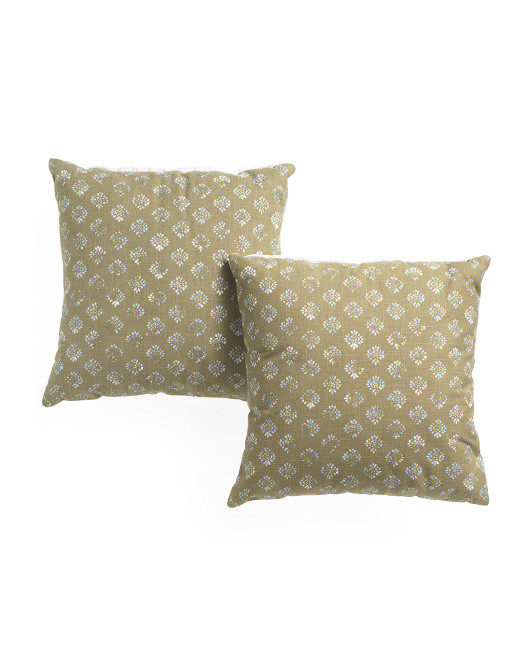 2pk 20x20 Color Block Print Pillows | TJ Maxx