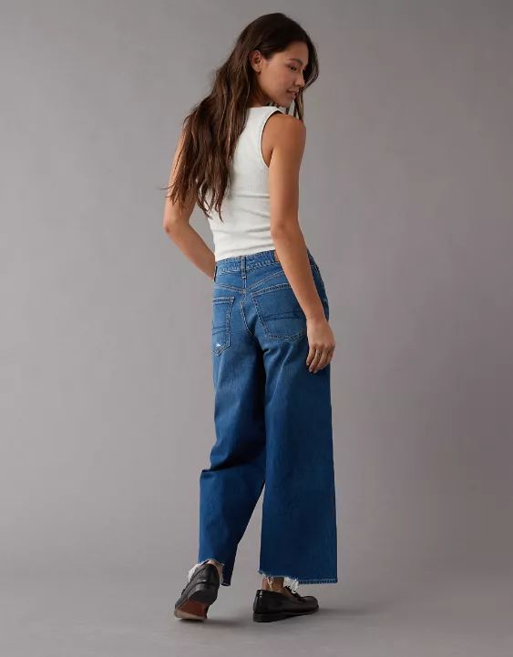 AE Strigid Super High-Waisted Baggy Wide-Leg Ankle Jean | American Eagle Outfitters (US & CA)