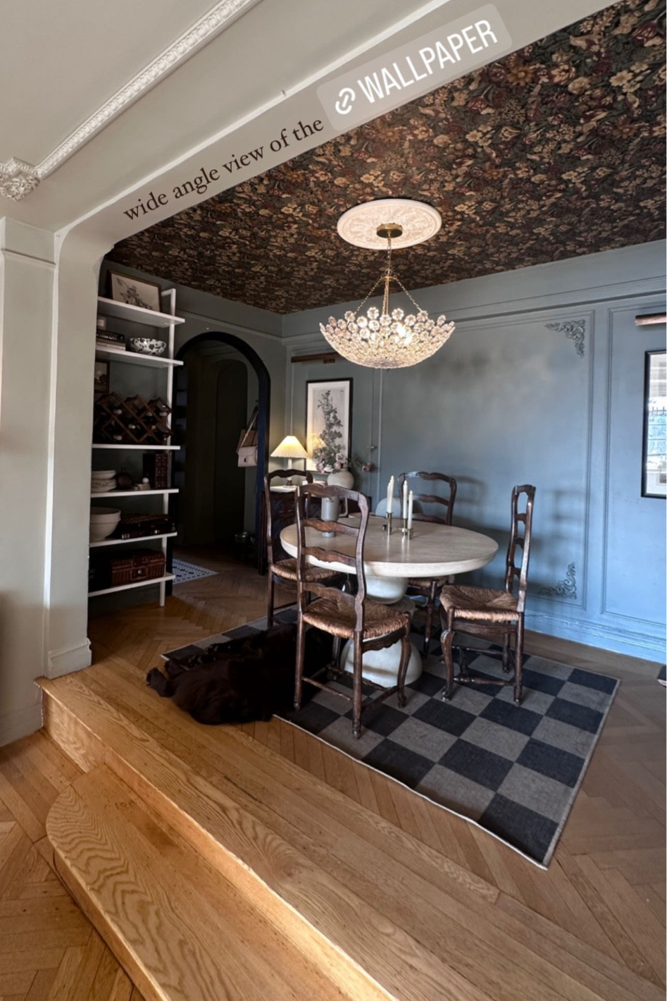 Dining room update with the peel and stick ceiling wallpaper

#LTKhome