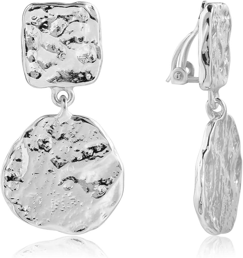 Gold Dangle Earrings Statement 14K Gold Plated Large Drop Earrings For Women | Amazon (US)