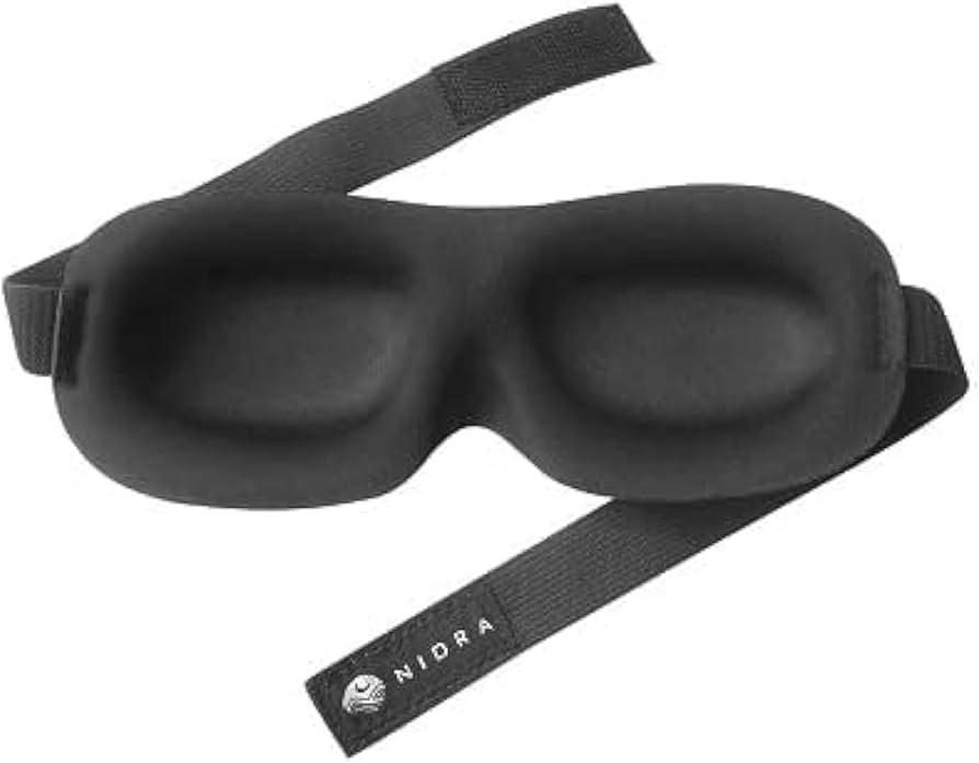 Nidra Sleep Mask for Men and Women ⎸ Black, Size Small ⎸ Contoured Sleep Mask for Lash Extens... | Amazon (US)