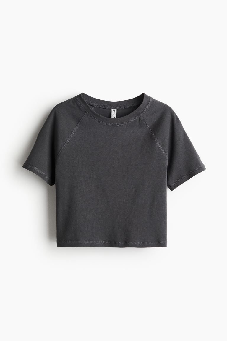 Short T-shirt - Black - Ladies | H&M US | H&M (US + CA)