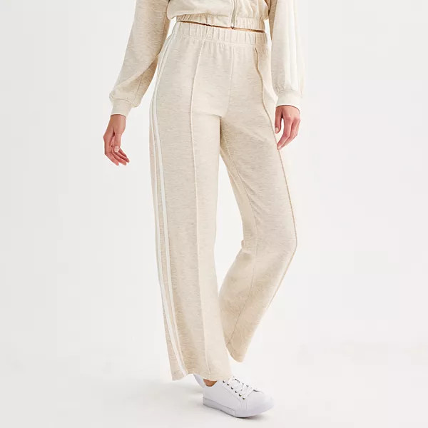 Juniors' Pink Republic Fleece Wide Leg Cargo Pants | Kohl's