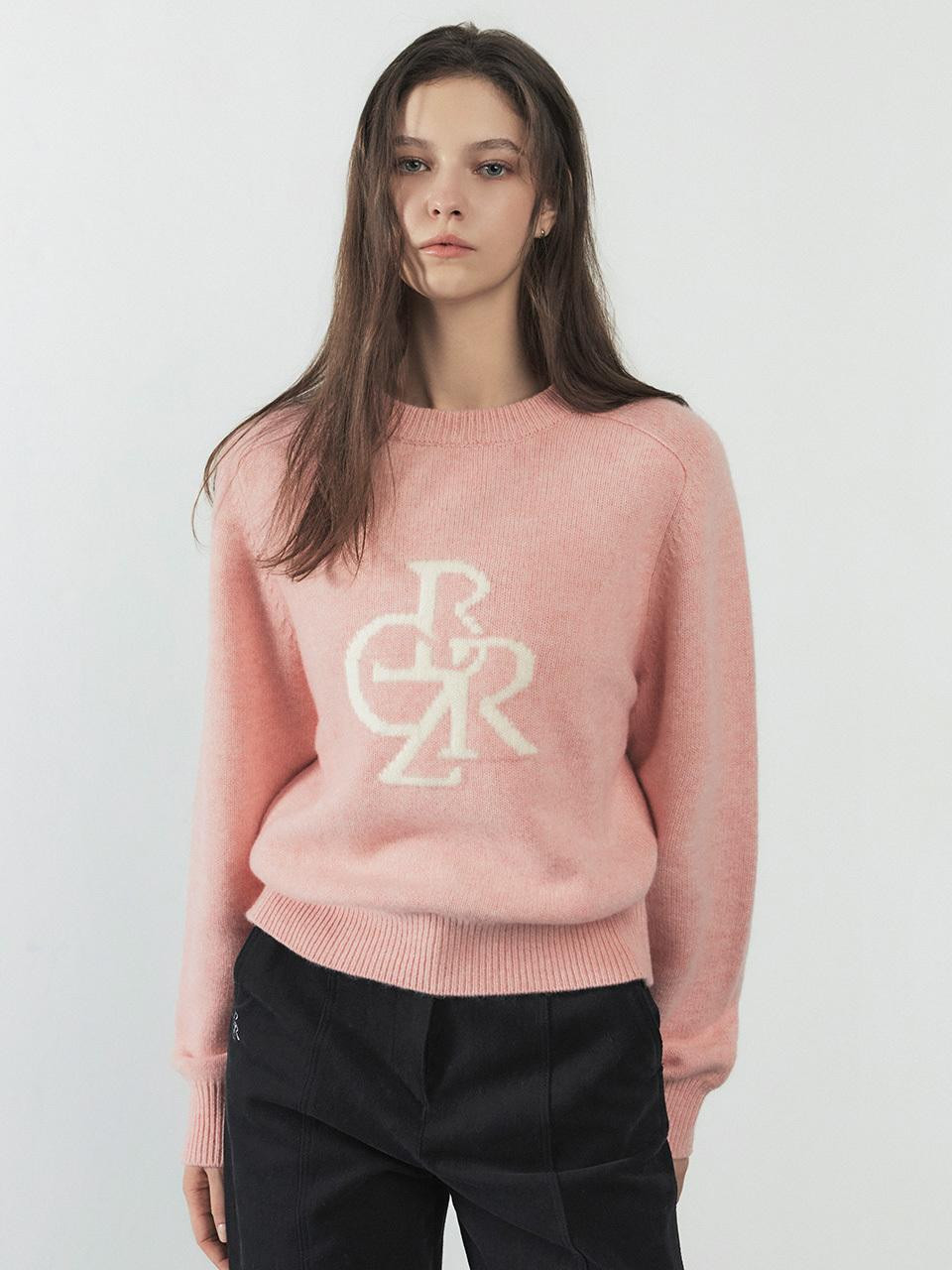 Merino Wool Symbol Logo Pullover Knit [PINK] | W Concept (US)