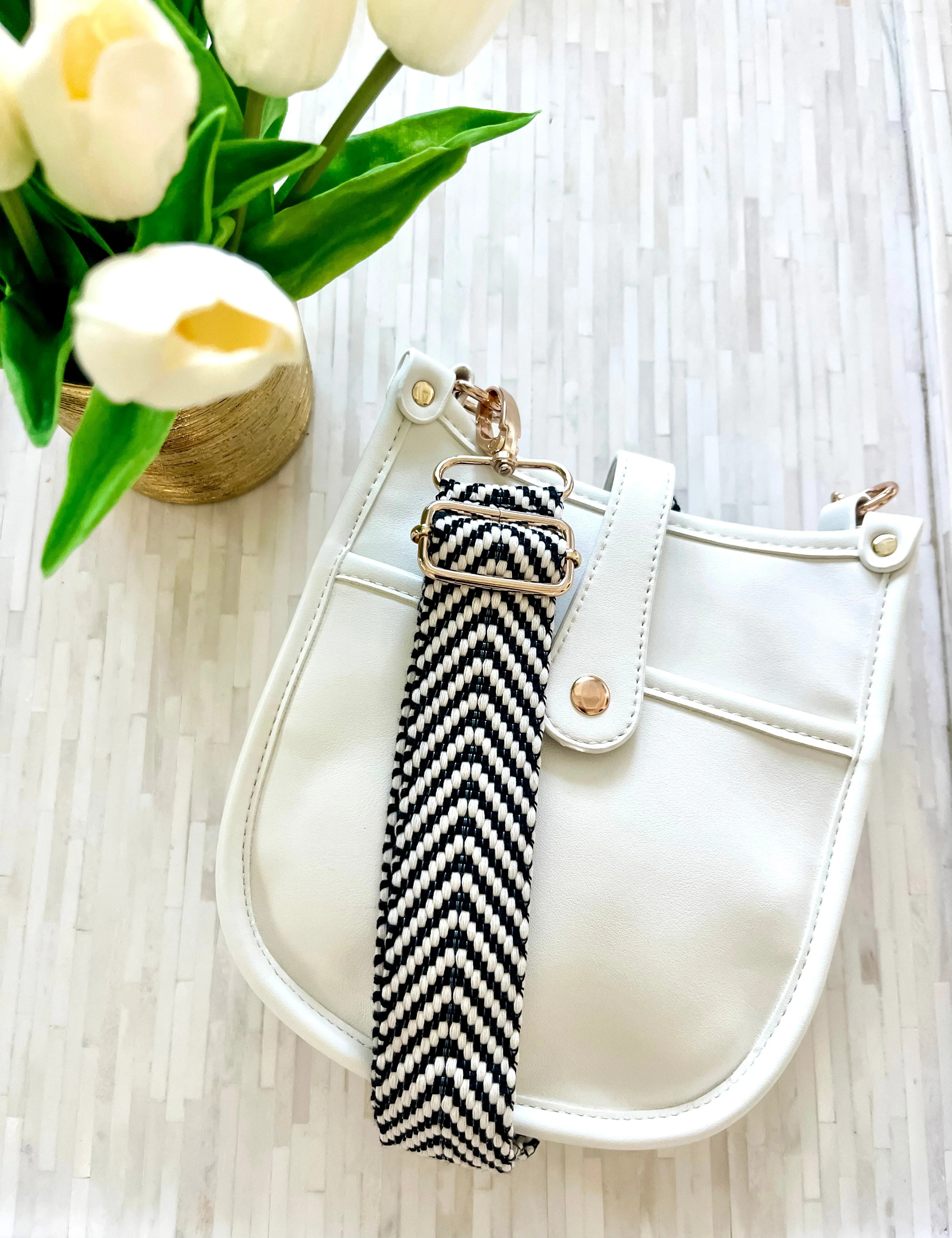 Milly Kate Mini Crossbody Bag - White | Pink Lily