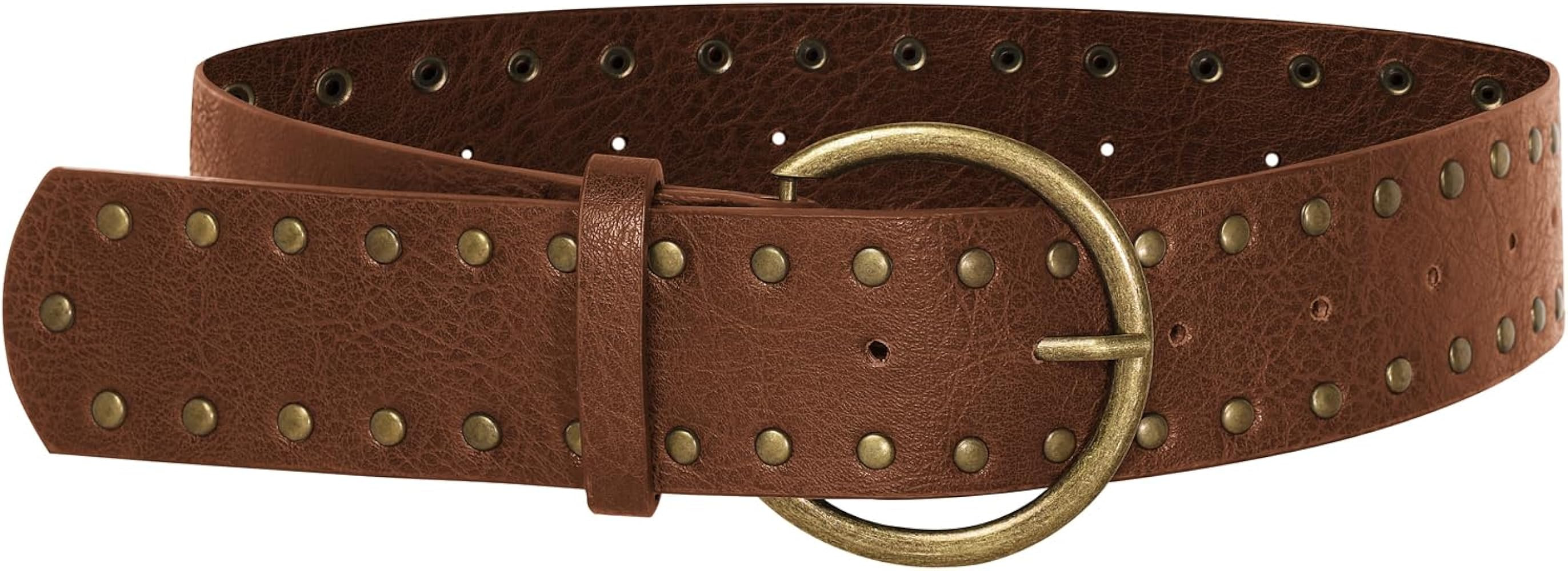 Scarlet Darkness Western Belt for Women Leather Cowboy Belt with Studded Buckle Country Wide Belt... | Amazon (US)