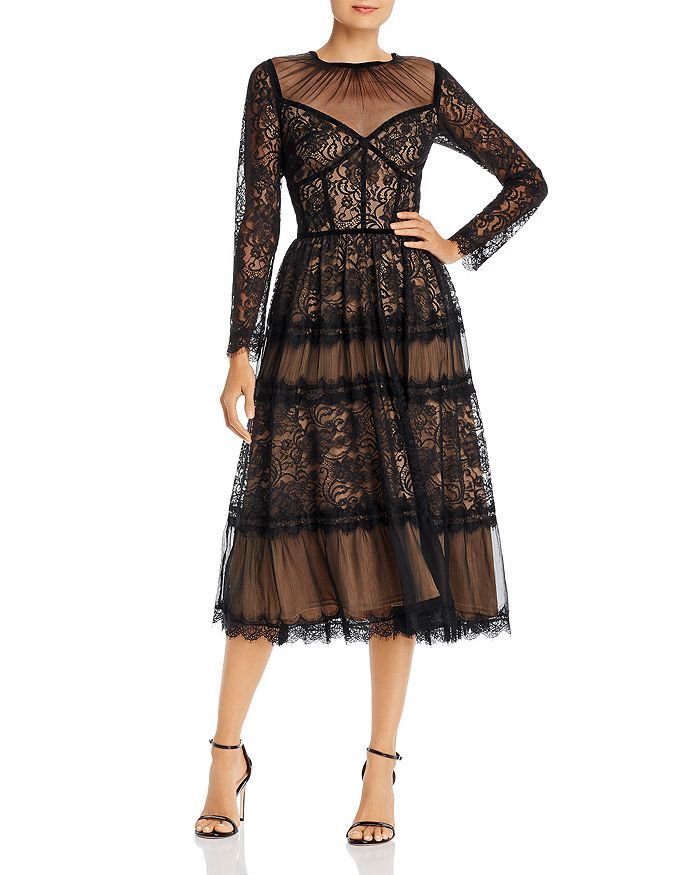 Lace Fit-and-Flare Dress | Bloomingdale's (US)