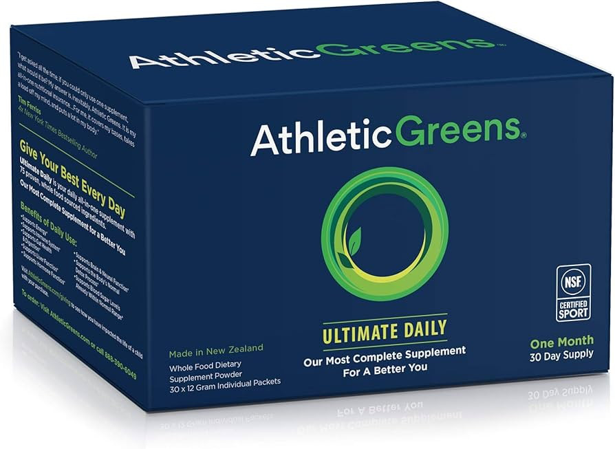 Athletic Greens Ultimate Daily, Whole Food Sourced All in One Greens Supplement, Superfood Powder... | Amazon (US)