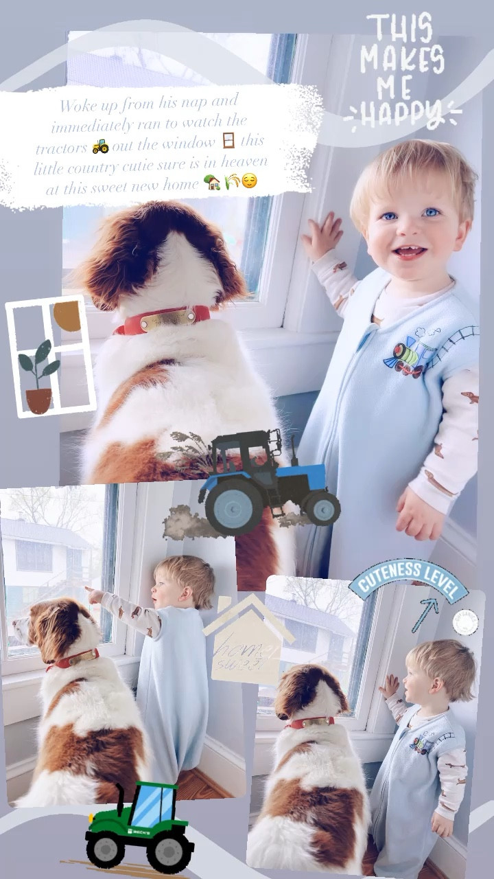 Woke up from his nap and immediately ran to watch the tractors 🚜 out the window 🪟 this little country cutie sure is in heaven at this sweet new home 🏡 🌾😌

#LTKhome #LTKfamily #LTKbaby