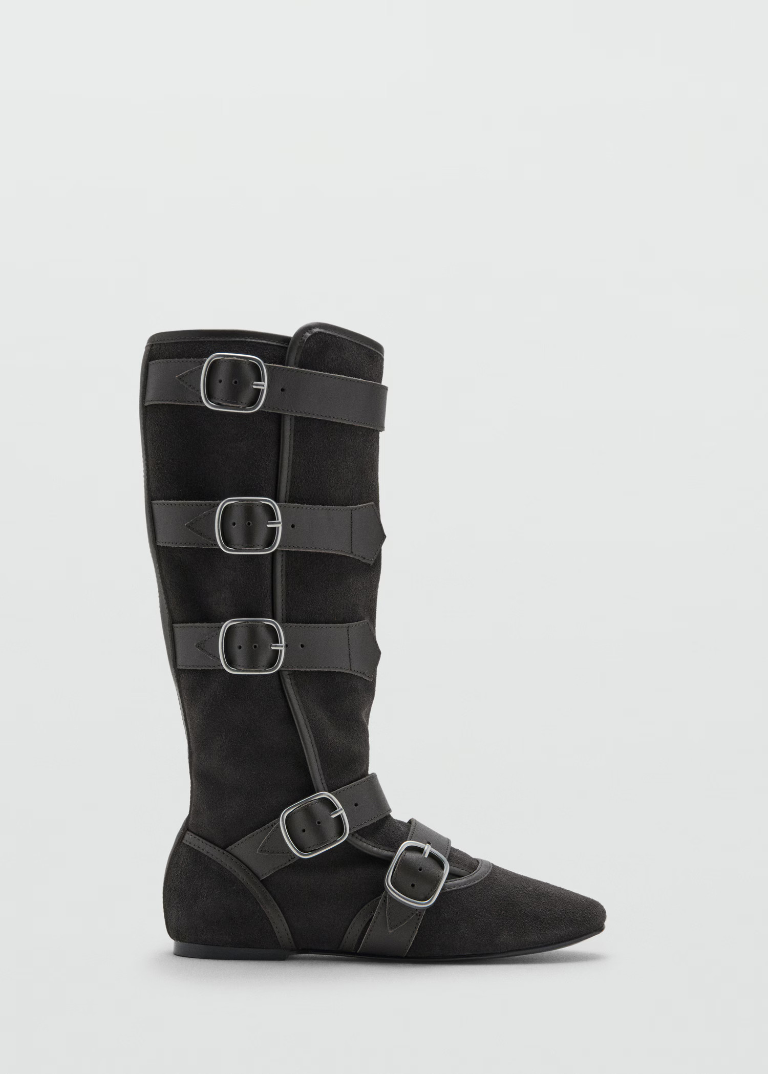 Suede boots with buckle | Mango (US/MX/AU)