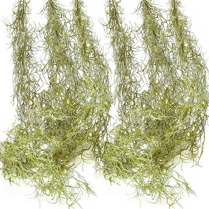 SEEKO Faux Greenery Spanish Moss - Realistic Fake Moss DIY Stems for Hanging Plants Artificial De... | Amazon (US)
