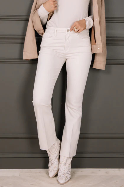 Dear John Jeanne Whitecap Grey Straight Jean | The Willow Tree