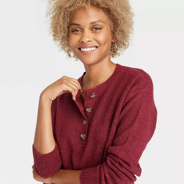 Women's Henley Top Sweater - Stars Above™ | Target