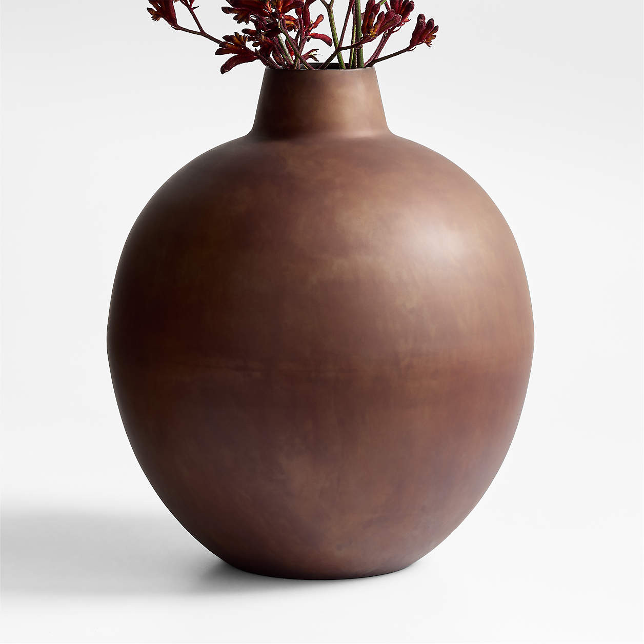 Apone Large Iron Vase 18" + Reviews | Crate & Barrel | Crate & Barrel
