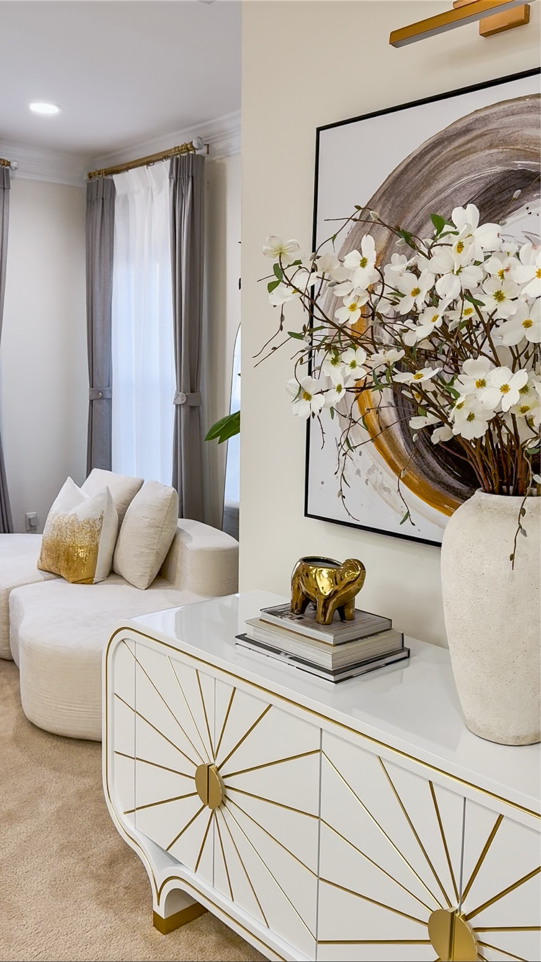 Transforming our Master bedroom reminds me that creating a home you love isn’t about rushing. It’s about intention. From the statement @zgallerie Celine wall mirror to the soft, luxurious drapes from @thehues every piece was chosen to bring calm, balance, and beauty into our space. 
Taking your time allows your home to reflect you, your taste, your story, and the way you want to feel each day. There’s freedom in choosing tones and furniture that speak to your soul, not trends. Your home doesn’t need to look like anyone else’s to be worthy of pride. Be happy, be fulfilled, and let your space grow with you. 
Can’t wait to share the final look soon 💃

Hope you’re inspired ❤️

#LTKvlog #LTKHome #LTKU