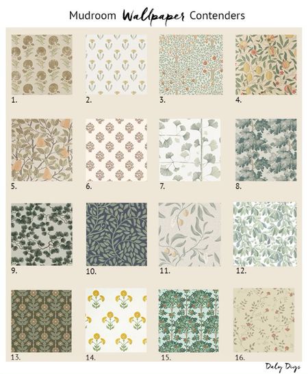 Here are some of the top wallpaper contenders I considered for the mudroom. #wallpaper #organicwallpaper 

#LTKhome