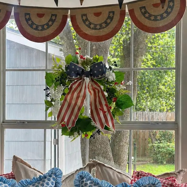Americana Stars And Stripes Bow | Antique Farm House