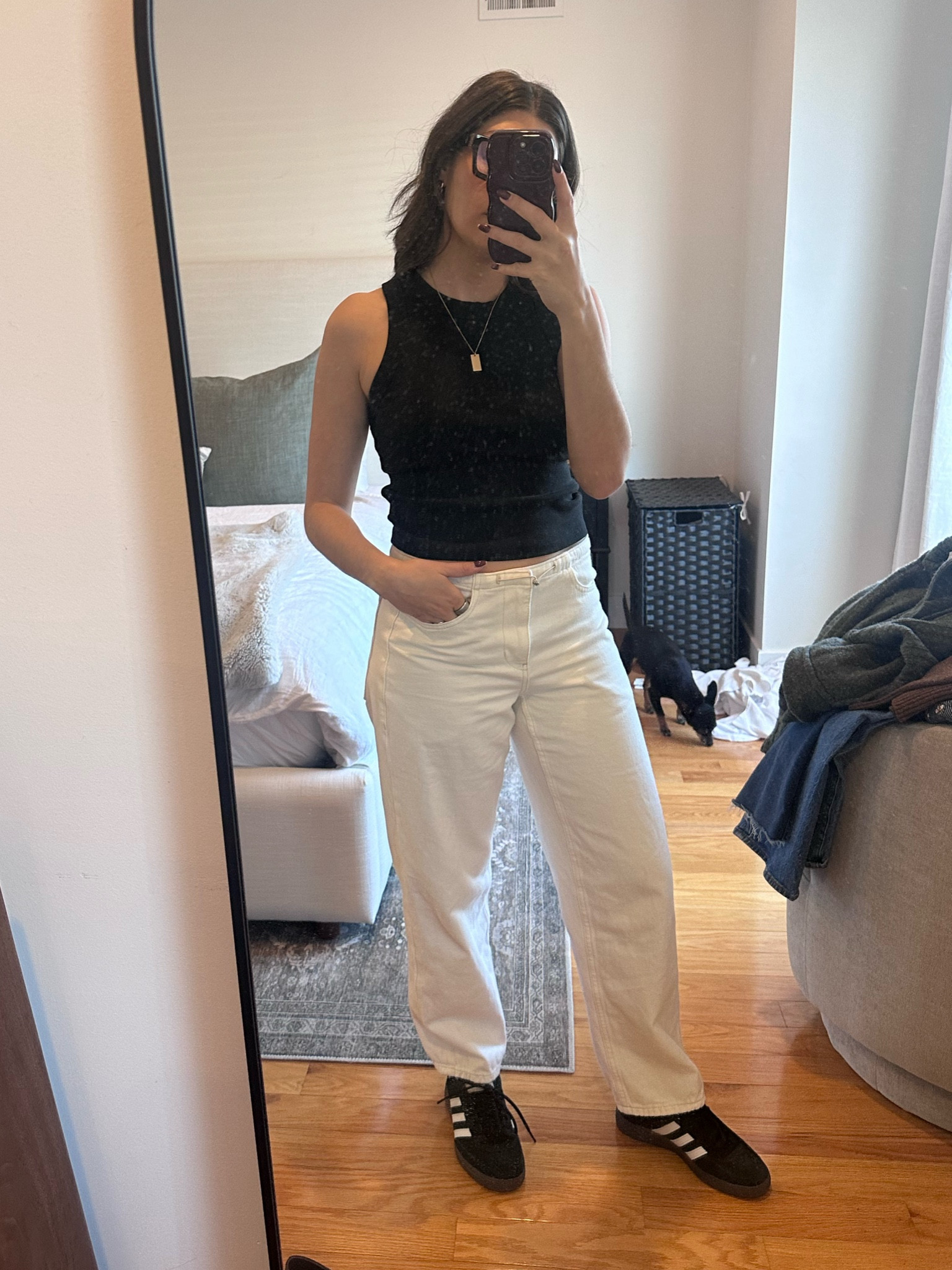 Two of my most worn items: white drawstring jeans from Banana Republic and Old Navy ribbed tank. Went up 2 sizes in the jeans — wearing 27P 



#LTKSaleAlert #LTKSeasonal #LTKFindsUnder50