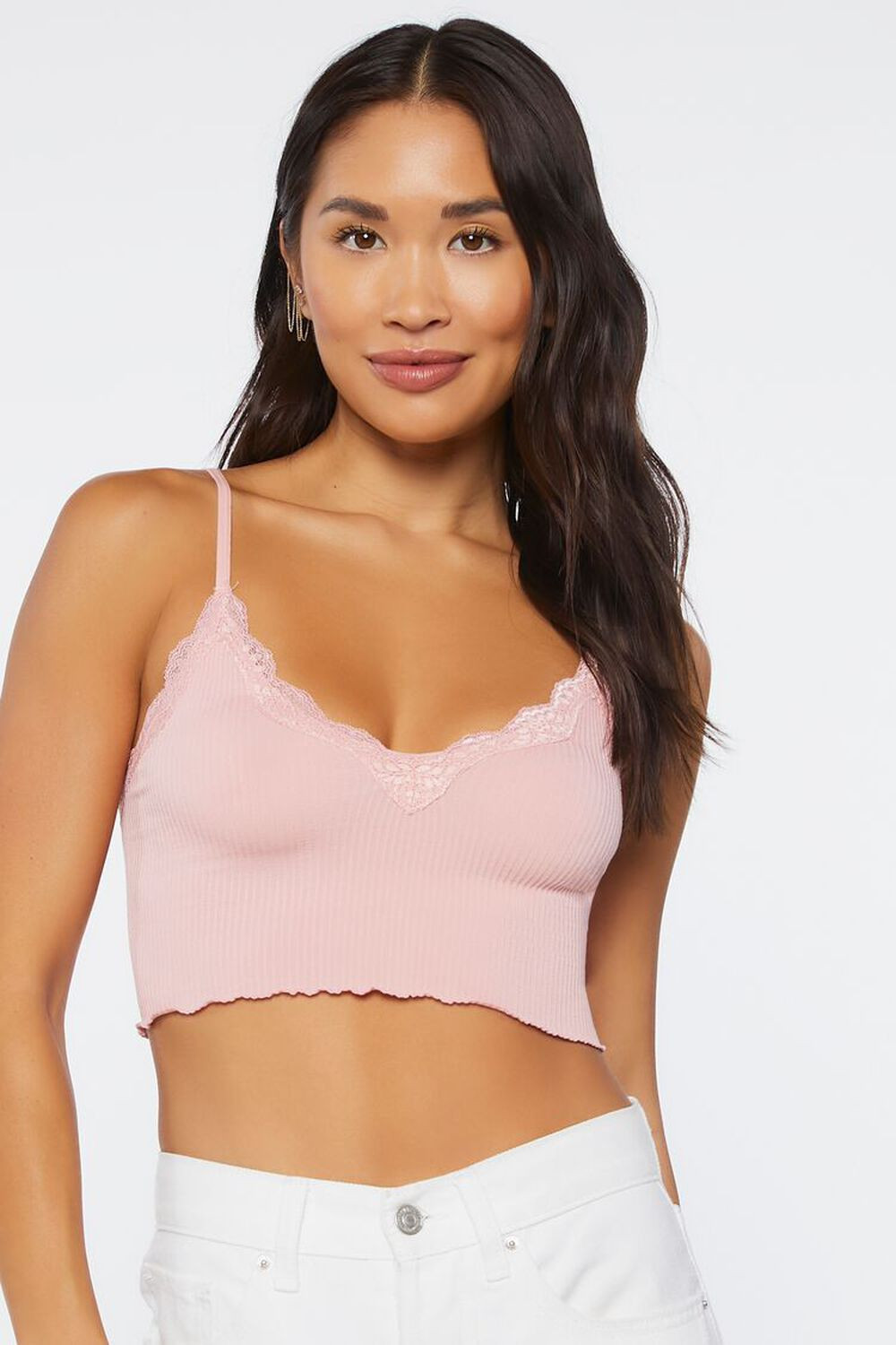 Seamless Lace-Trim Bralette | Forever 21 (US)