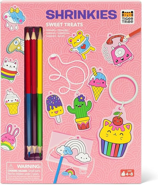 Tiger Tribe: Shrinkies - Sweet Treats - Color & Bake to Create Charms for Jewelry & Keychains, Cr... | Amazon (US)