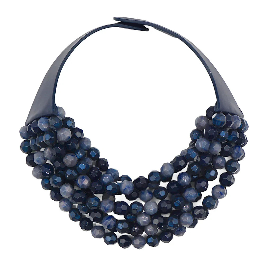 BELLA NECKLACE - WINTER NAVY | Heidi Houston
