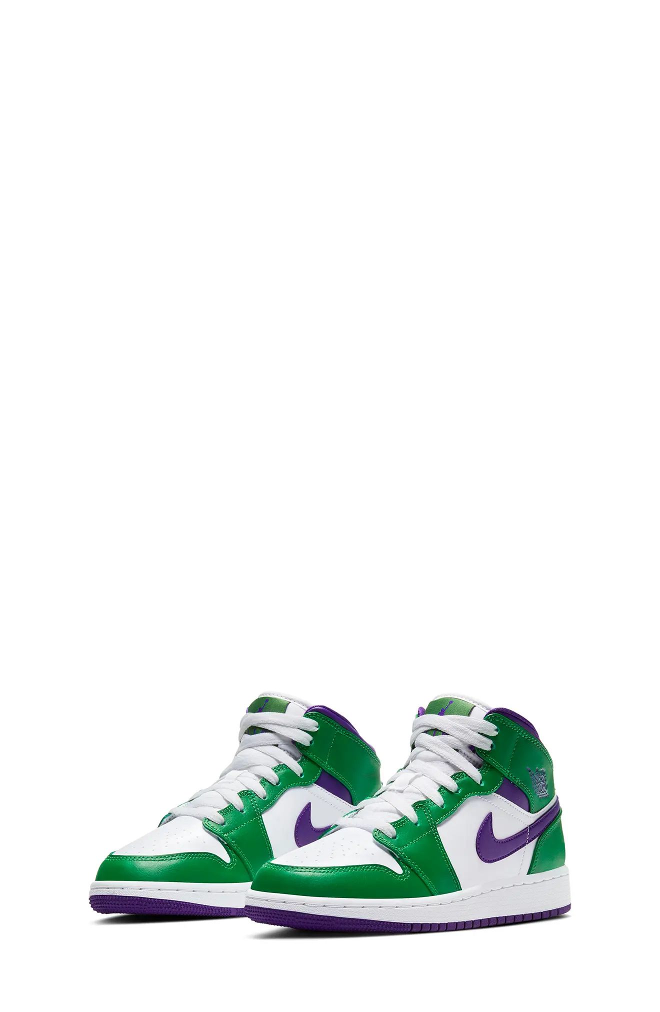 Boy's Nike 'Air Jordan 1 Mid' Sneaker, Size 6 M - Green | Nordstrom