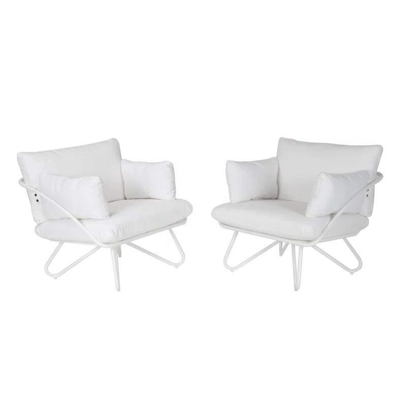 Teddi Patio Chair with Cushions (Set of 2) | Wayfair North America