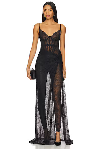 NBD Veronica Jumpsuit Gown in Black from Revolve.com | Revolve Clothing (Global)