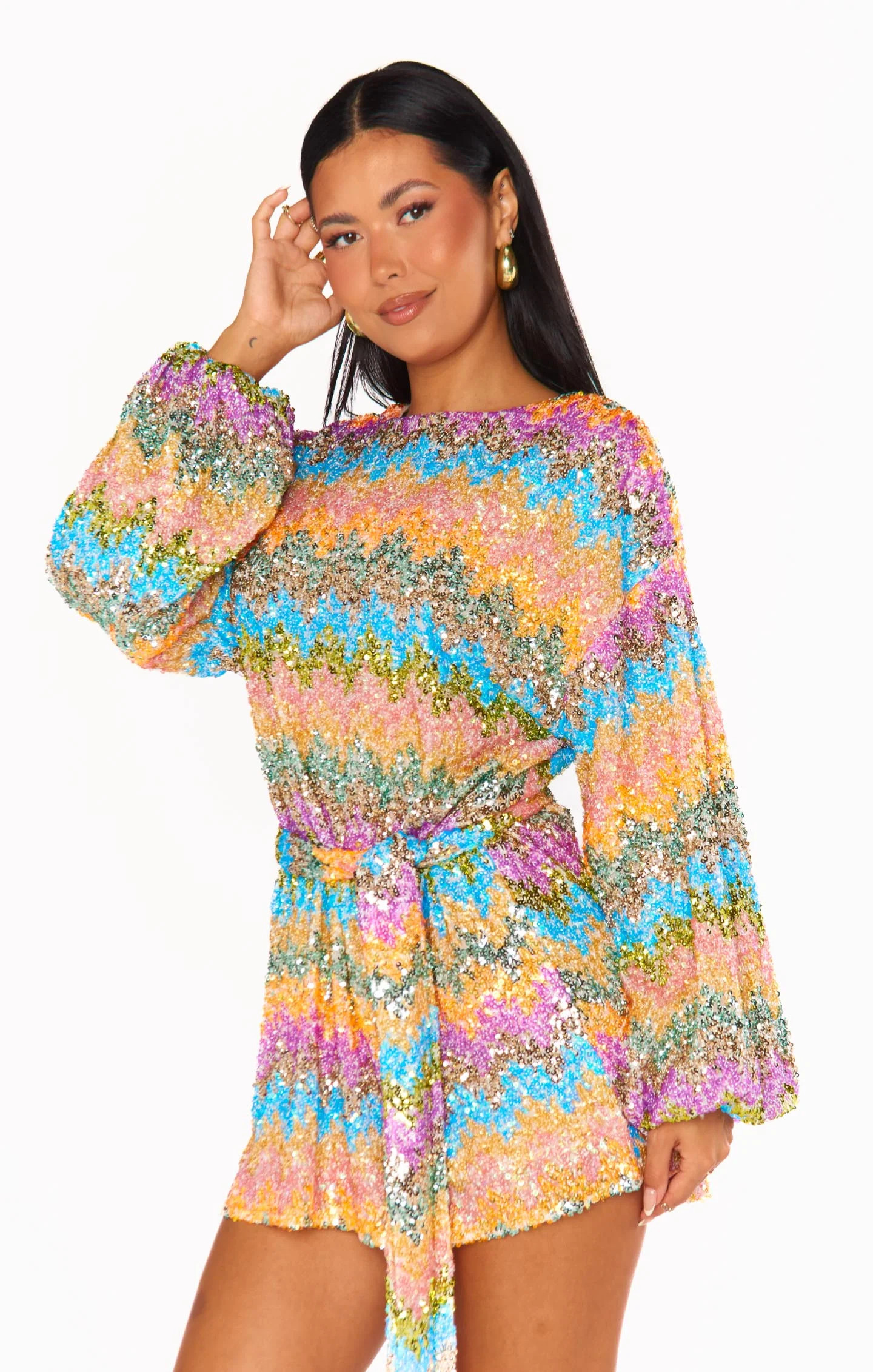 Sure Thing Mini Dress ~ Wavy Sequins | Show Me Your Mumu