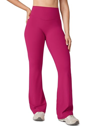Hugcurve No Front Seam High Waisted Flare Leggings for Women Bootcut Yoga Pants Buttery Soft - 29... | Amazon (US)
