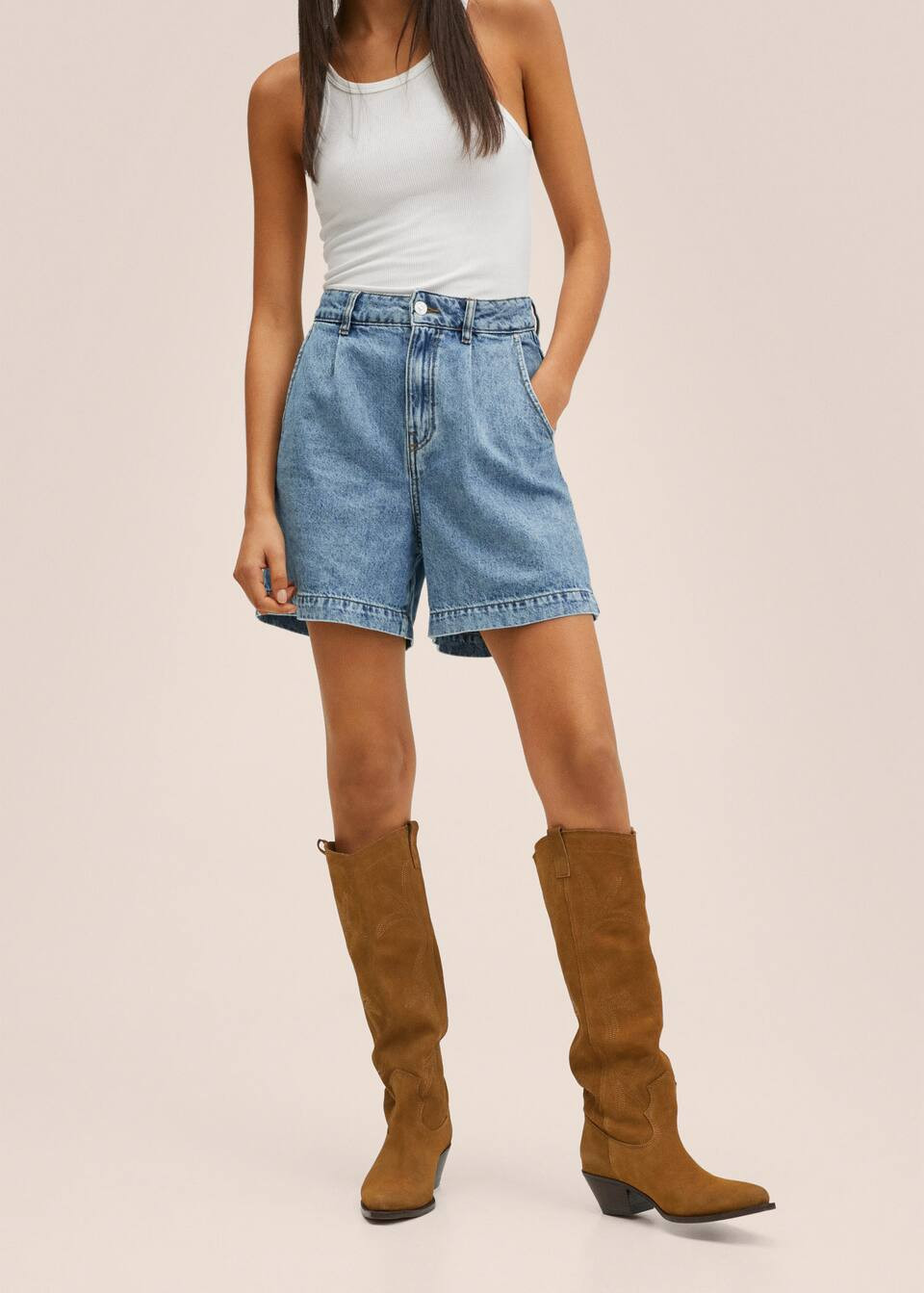 Slouchy pleated shorts | MANGO (US)