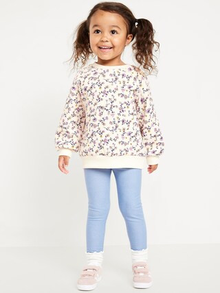 Quilted Crew-Neck Sweatshirt and Leggings Set for Toddler Girls | Old Navy | Old Navy (US)