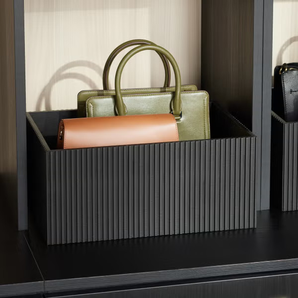 The Container Store Artisan Linear Bamboo Bin | The Container Store