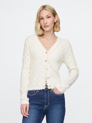 CashSoft Pointelle Cardigan | Gap (US)