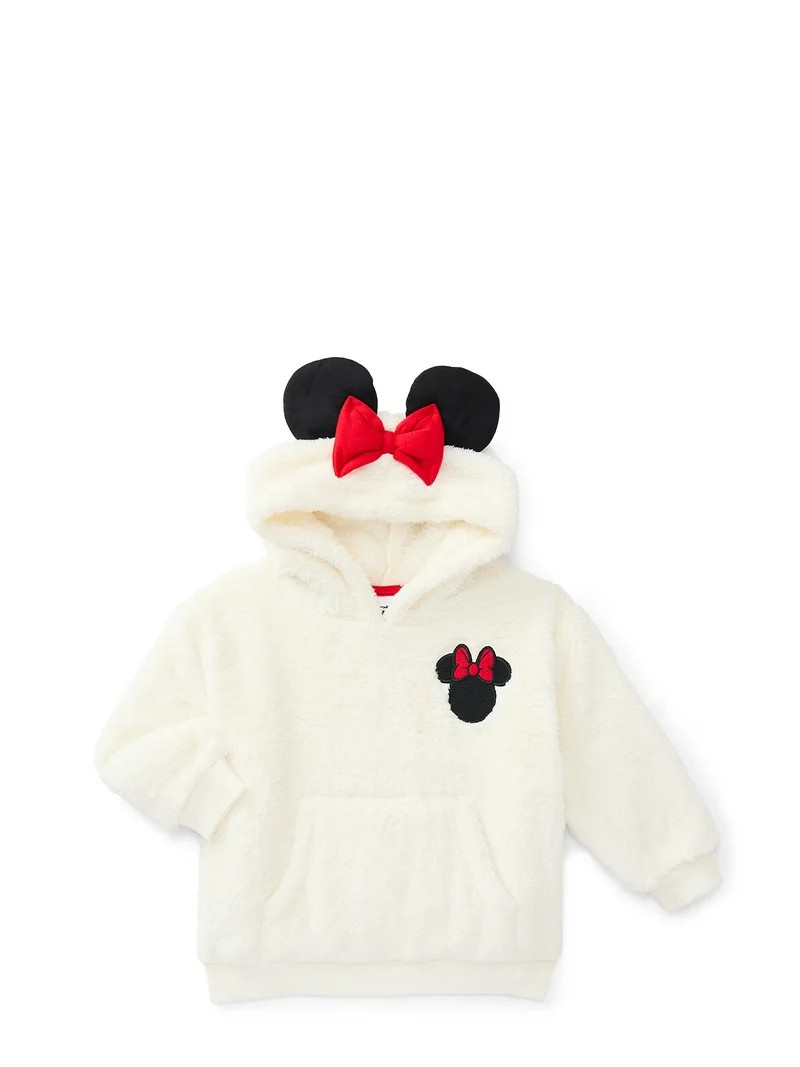 Minnie Mouse Toddler Girls Plush Cosplay Hoodie, Sizes 12M-5T - Walmart.com | Walmart (US)