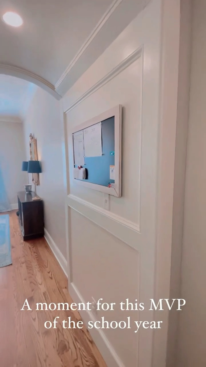 A moment for this MVP of the school year 👏🏻 this magnetic chalkboard holds all of our forms/papers/school calendars off of the counter and in ONE easy spot for the family to stay organized! Linked below 

#LTKhome #LTKfindsunder50