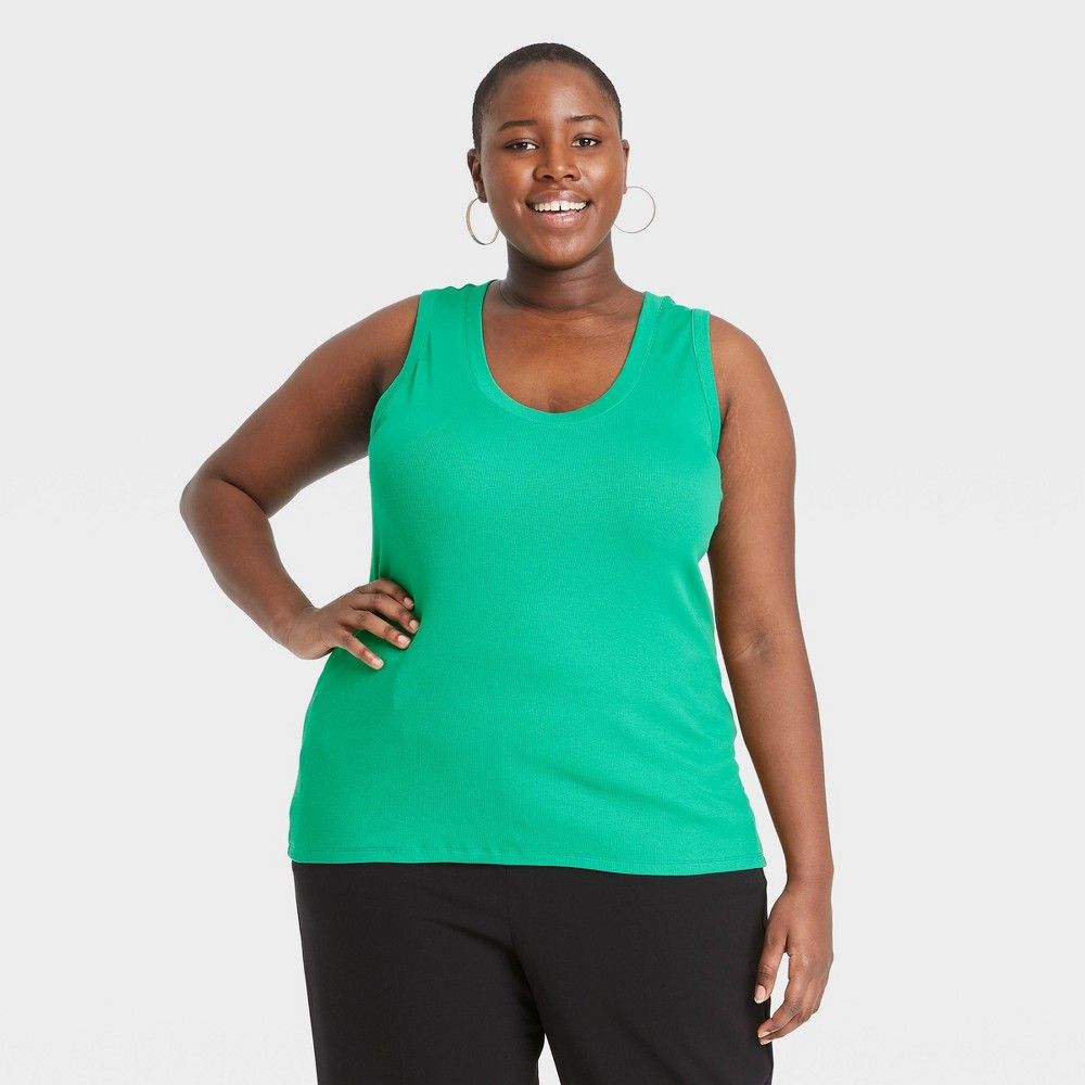Women's Plus Size Slim Fit Tank Top - A New Day™ | Target