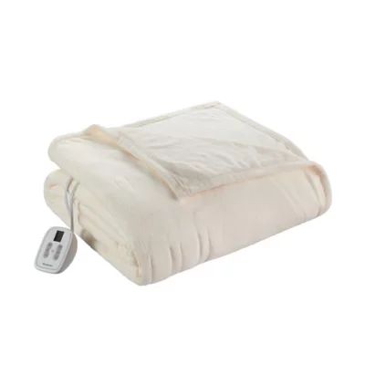 Brookstone® Fleece Heated Plush Blanket | Bed Bath & Beyond | Bed Bath & Beyond