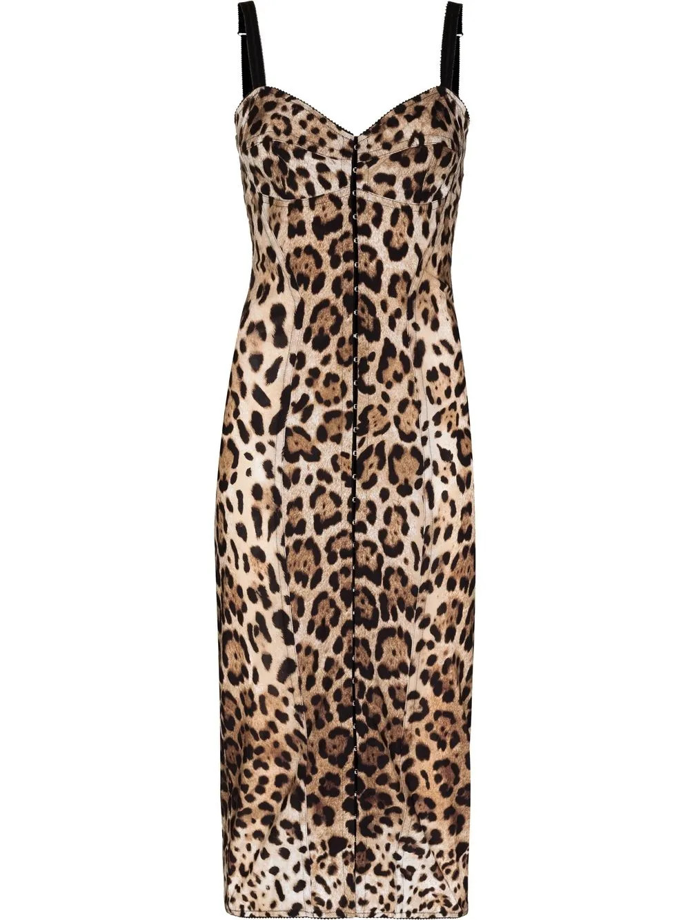 Dolce & Gabbana leopard-print Midi Dress | Neutrals | FARFETCH | Farfetch Global