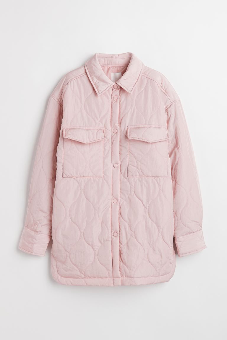 Shirt Jacket - Light pink - Ladies | H&M US | H&M (US + CA)