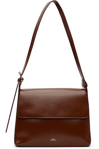 Tan Virginie Flap Bag | SSENSE