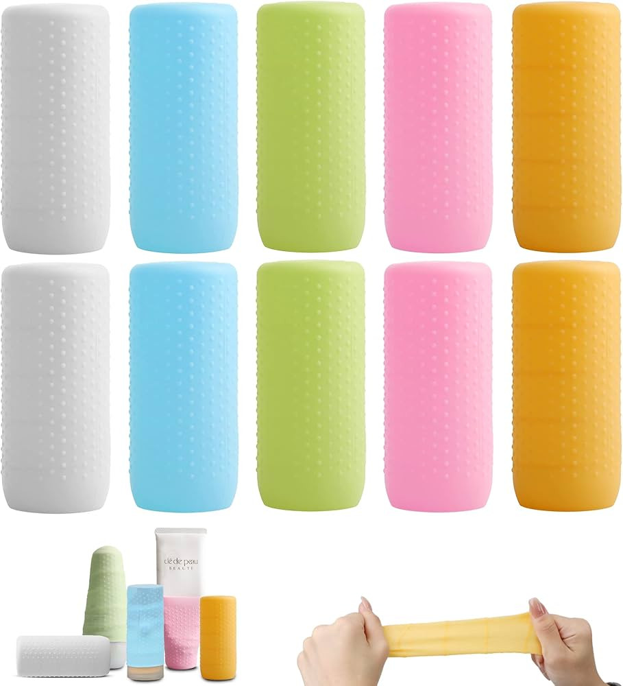 YUBIRD 10 PCS Silicone Travel Sleeves for Toiletries, Toiletry Sleeves for Leak Proofing, Leak Pr... | Amazon (US)