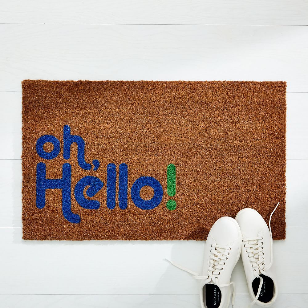 Nickel Designs Hand-Painted Doormat - Oh, Hello | West Elm (US)