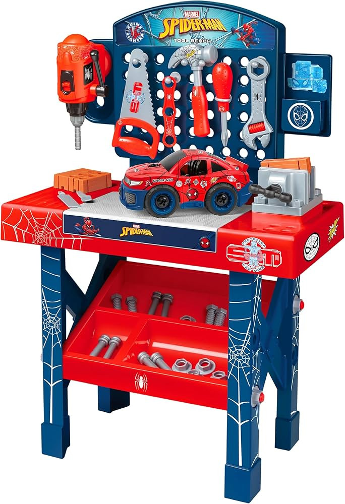 World Tech Toys Marvel Spiderman Bench Set – Tool Bench Playset with Take Apart Car - Official ... | Amazon (US)
