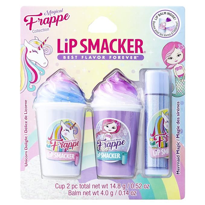 Lip Smacker Magical Frappe Collection 3 Pack Beverage Lip Balm- Unicorn & Mermaid Unicorn Delight... | Amazon (US)