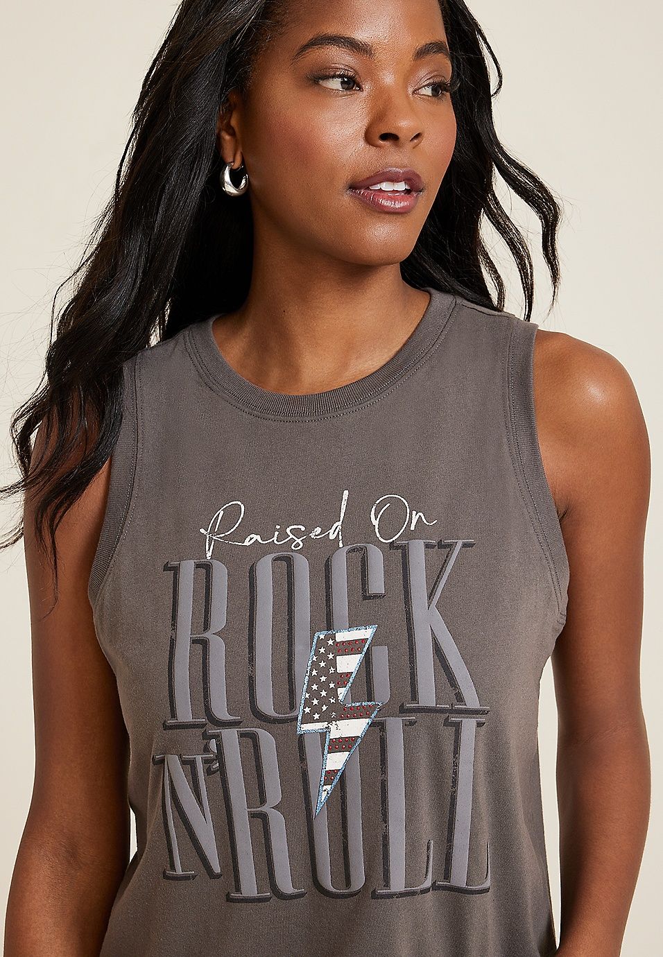 Americana Rock And Roll Graphic Tank | Maurices