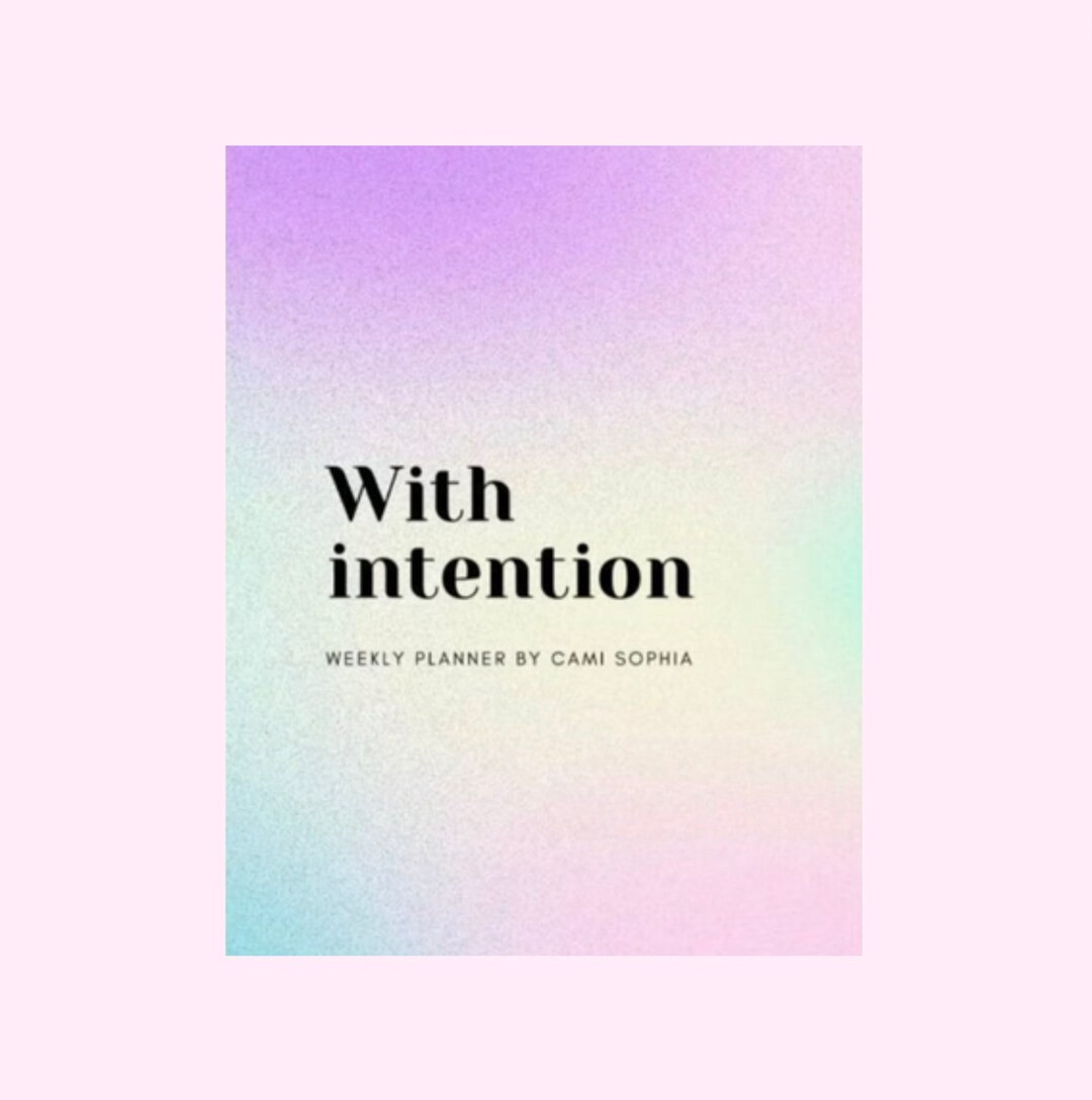 Weekly Planner With Intention - Etsy UK | Etsy (UK)