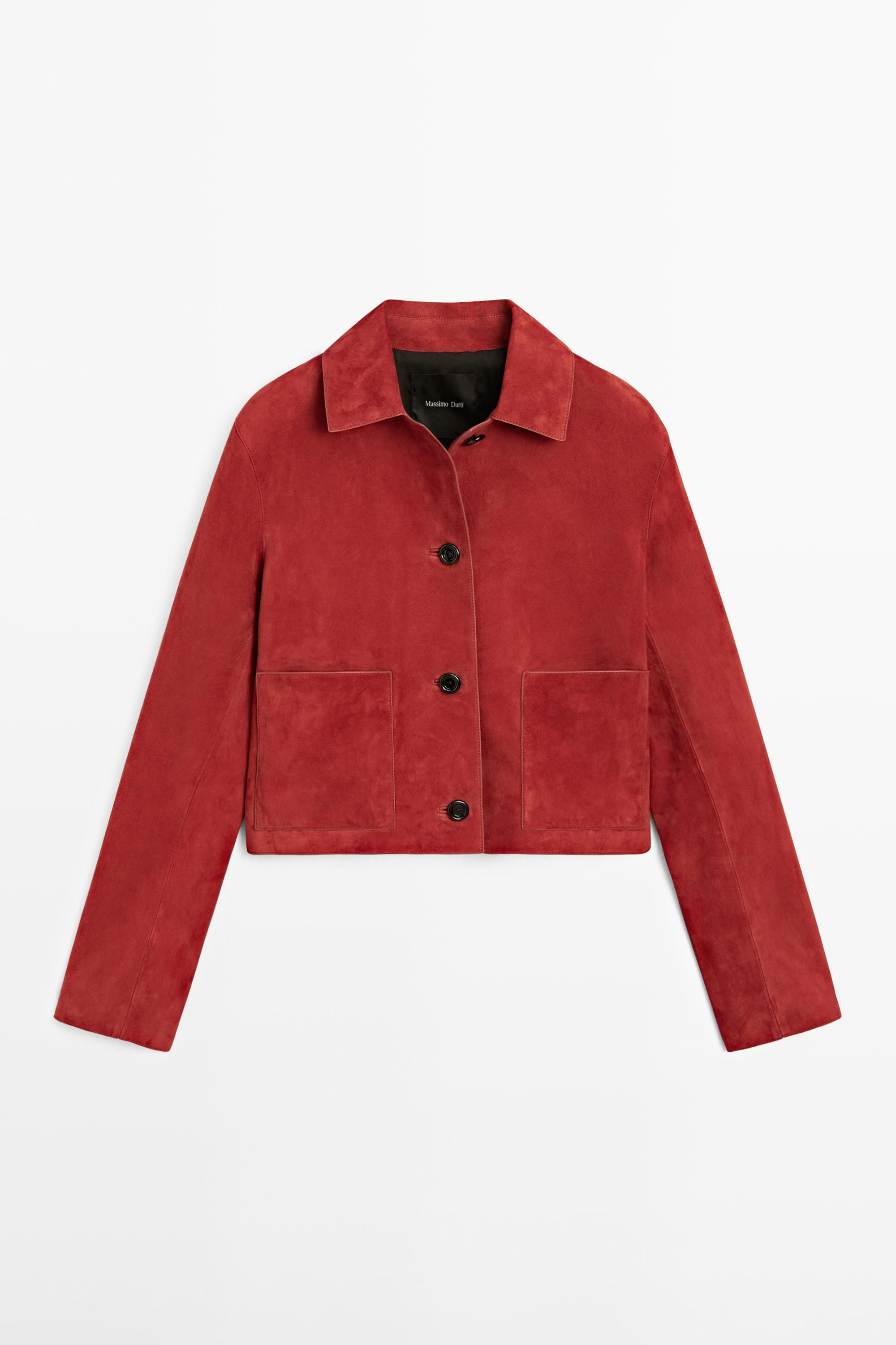 Kurze Wildlederjacke | Massimo Dutti DE