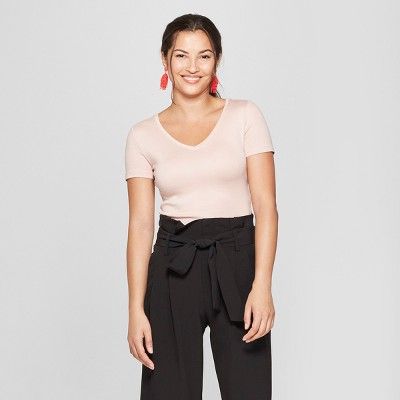 Women's Regular Fit Short Sleeve V-Neck T-Shirt - A New Day™ | Target